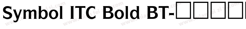 Symbol ITC Bold BT字体转换